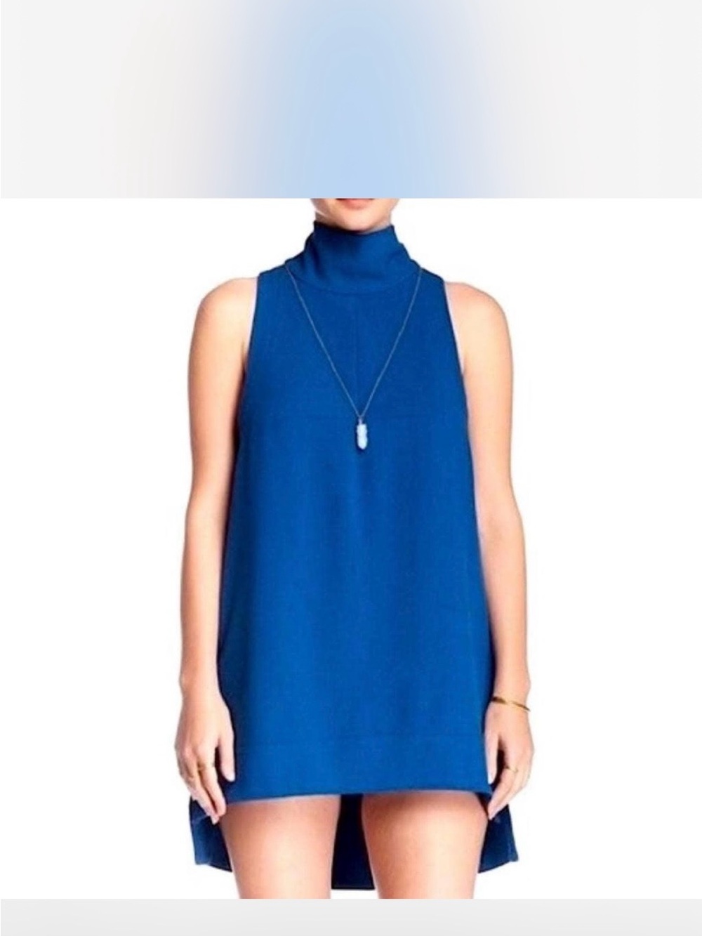 Free People Goldie Mock Neck tunic shift dress in size S